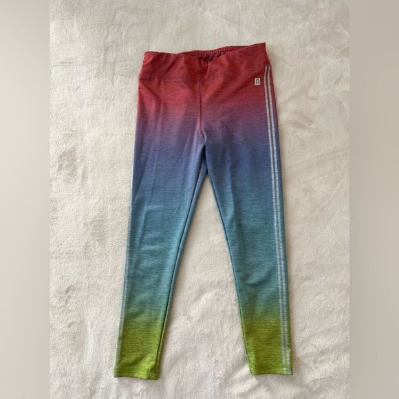 Girls' Neon Ombre Active Legging, Multi Colored, Size 8 - Picture 3 of 16